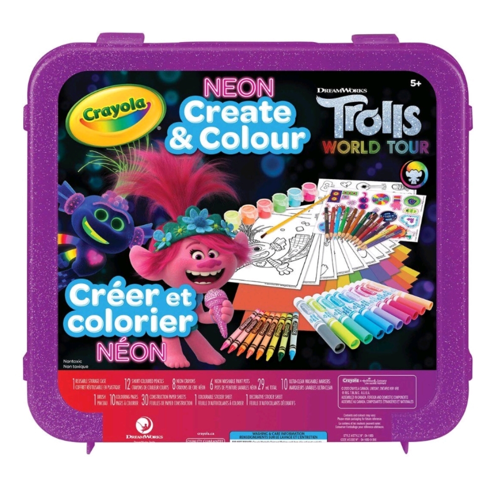 Crayola Trolls World Tour, Neon Create & Color Art